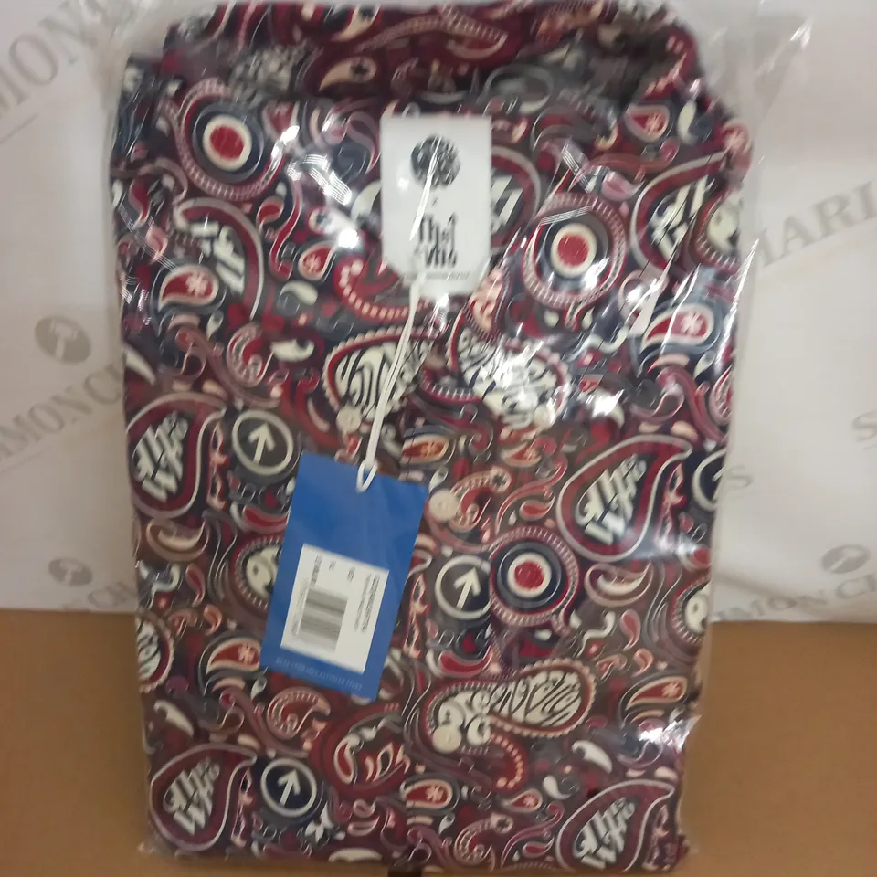 BAGGED PRETTY GREEN THE WHO PAISLEY SHIRT IN RED - XL