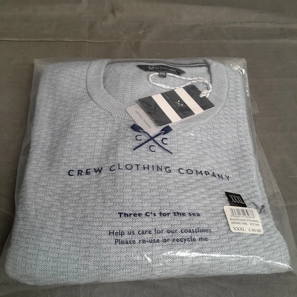 CREW CLOTHING COMPANY BREAKWATER ORGANIC COTTON CREWNECK SIZE XXXL 