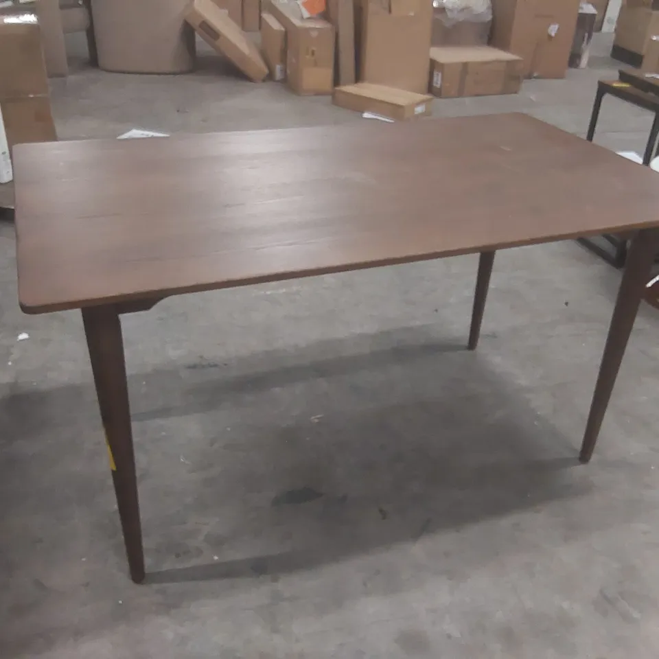 ASHFORD RECTANGLE WOODEN DINING TABLE - 140CM COLOUR: WALNUT