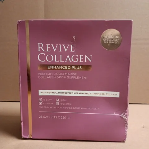 REVIVE COLLAGEN ENHANCED PLUS – MARINE COLLAGEN DRINK SUPPLEMENT, 28 SACHETS X 22 G