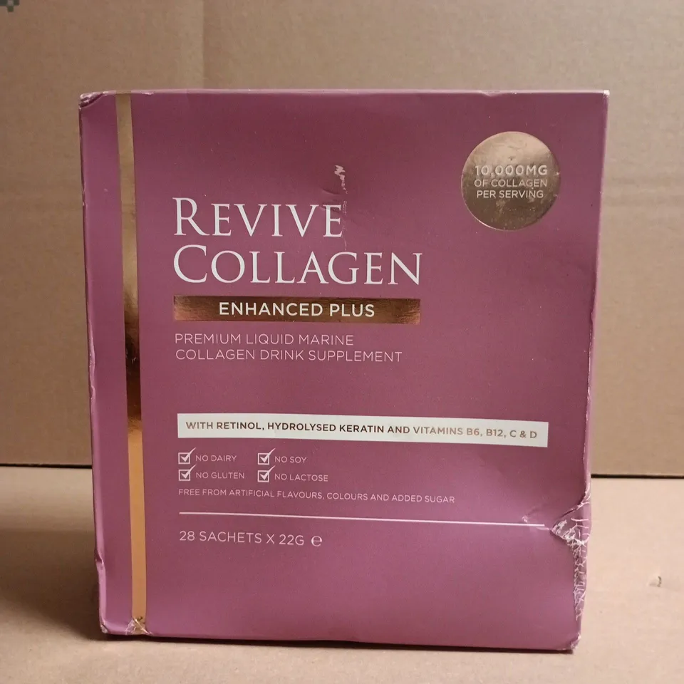 REVIVE COLLAGEN ENHANCED PLUS – MARINE COLLAGEN DRINK SUPPLEMENT, 28 SACHETS X 22 G