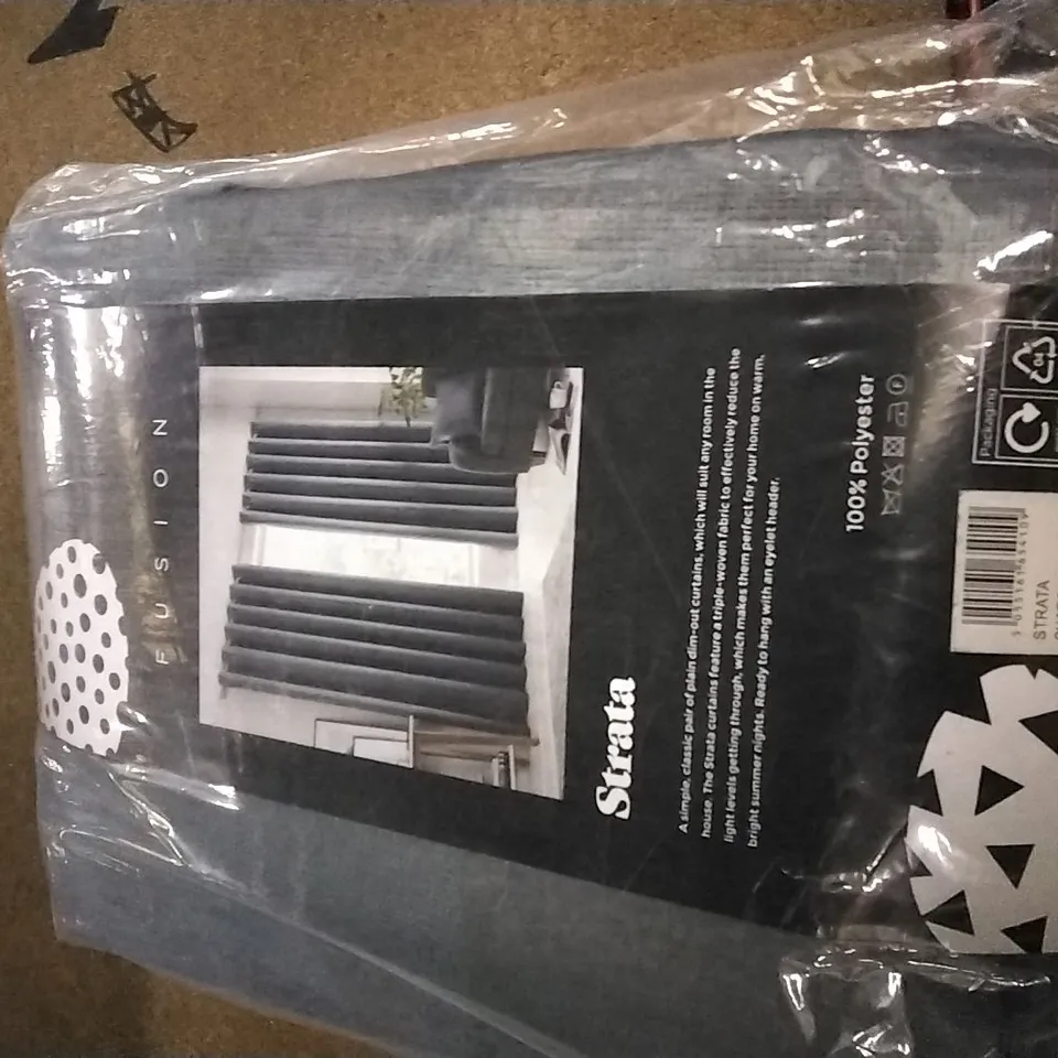 QUIDA EYELET ROOM DARKENING CURTAINS CHARCOAL SIZE: 46 X 72"