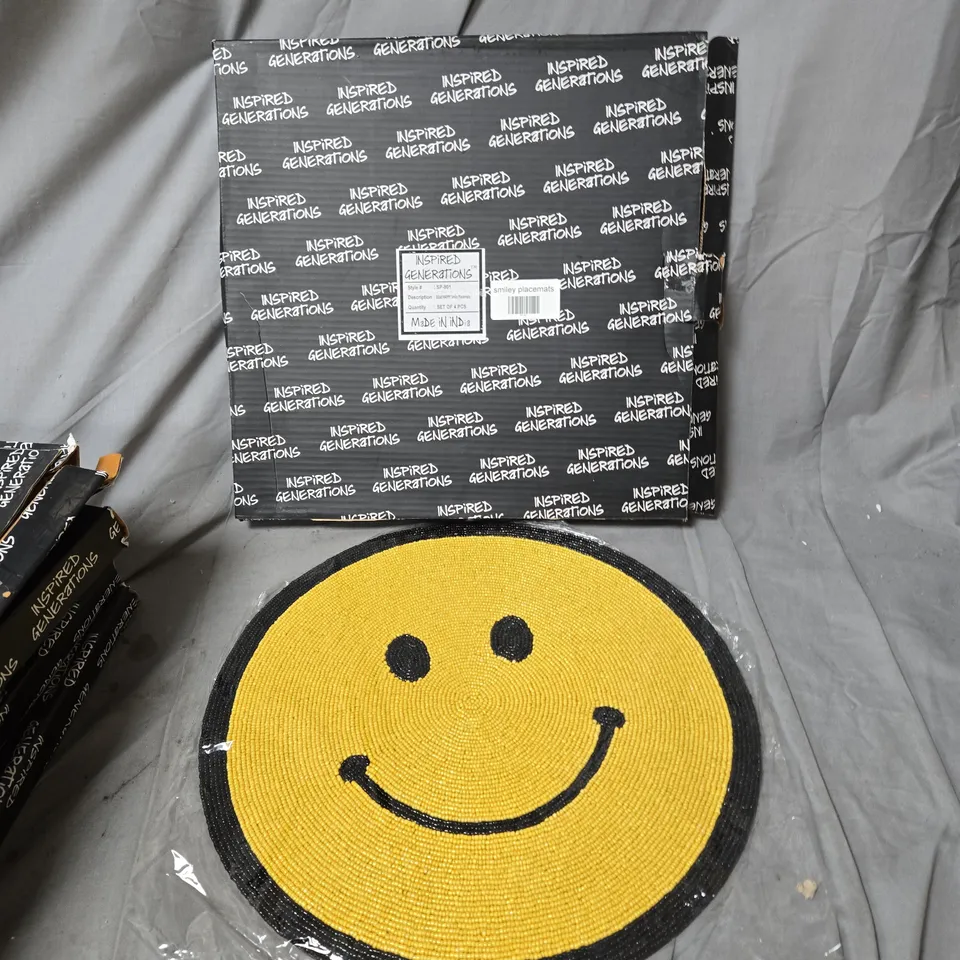 INSPIRED GENERATIONS BEAD HAPPY SMILE PLACEMATS – SET OF 4 