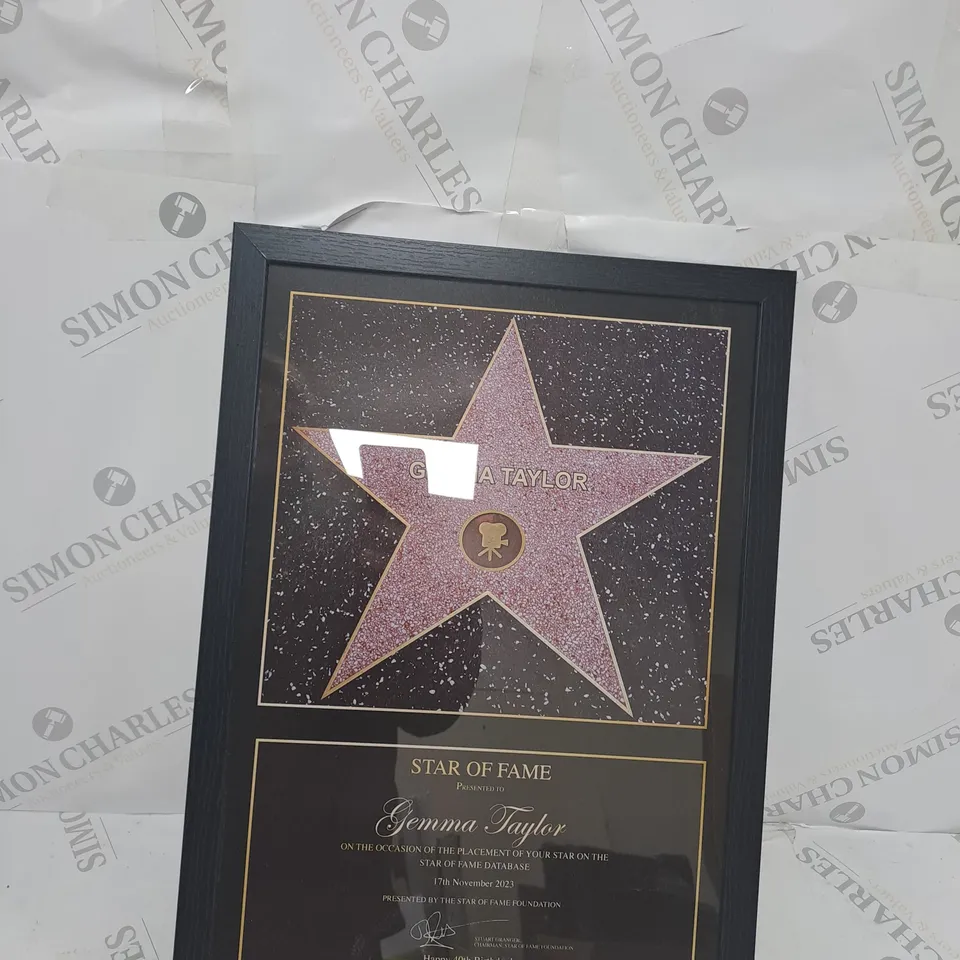 PERSONALISED STAR FRAME PICTURED RRP £39.99