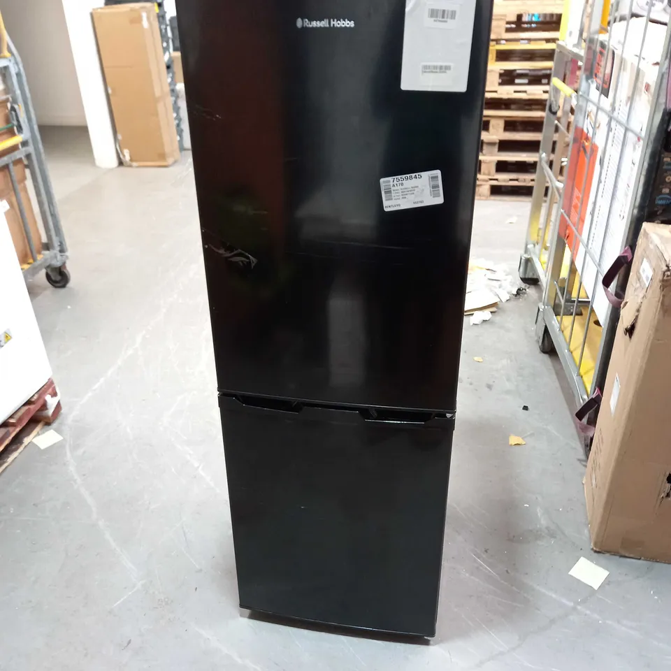 RUSSELL HOBBS LOW FROST FRIDGE FREEZER, 113L FRIDGE, 61L FREEZER - BLACK (50CM WIDE, 145CM HIGH) COLLECTION ONLY