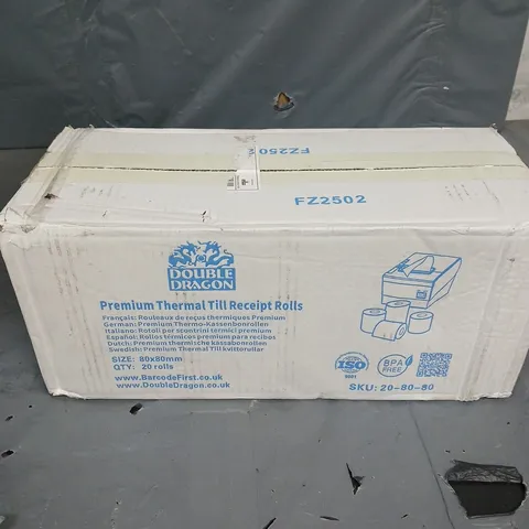 20 X ROLLS OF DOUBLE DRAGON PREMIUM THERMAL TILL RECEIPT ROLLS 