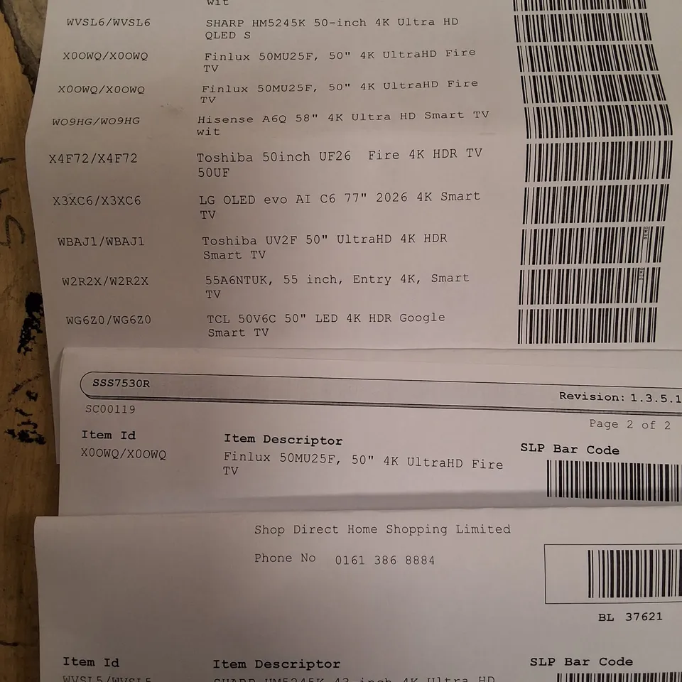 PALLET CONTAINING 12 ASSORTED DAMAGED TVS