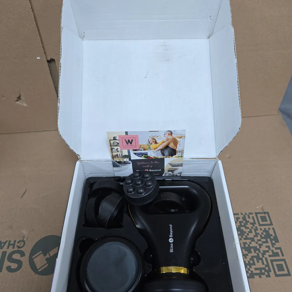 BLISS & BEYOND MULTIFUNCTIONAL MASSAGE GUN – BOXED WITH 6 HEADS