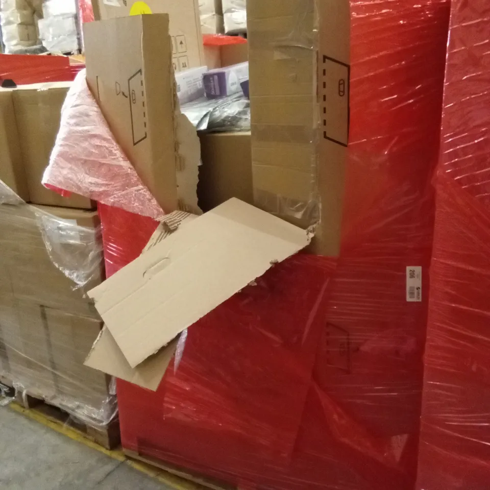 PALLET OF ASSORTED HOUSEHOLD GOODS AND PRODUCTS TO INCLUDE; FULL LENGTH MIRROR, HOLE-LEAFLET PUNCH, EASTER PRODUCTS ETC