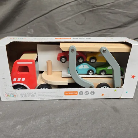 BOXED WOODEN CAR TRANSPORTER (12+ MONTHS)