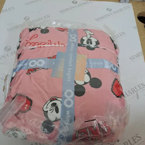 OO ADULT PINK MICKEY MOUSE THROW