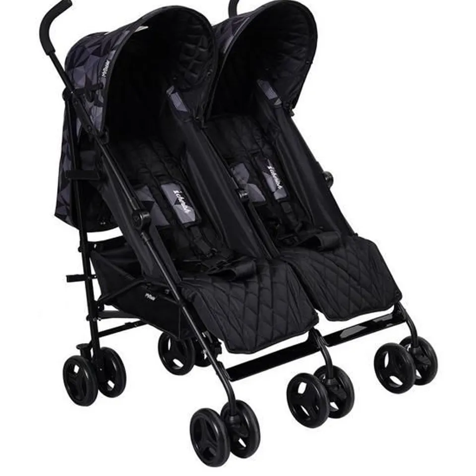 BOXED DANI DYER "CHERISH" BLACK GEO TWIN STROLLER RRP £139.99