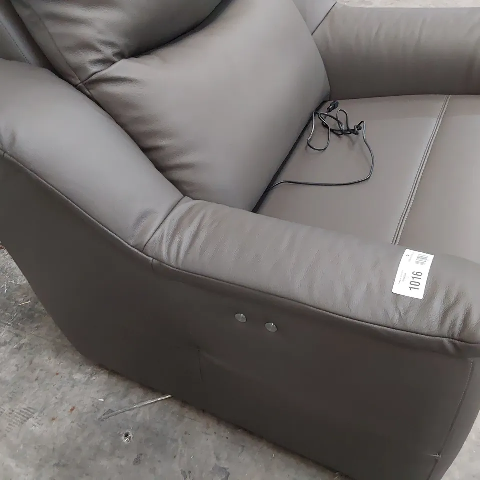 QUALITY BRITISH DESIGNER G PLAN FIRTH LARGE POWER RECLINING EASY CHAIR CAMBRIDGE EARTH LEATHER 