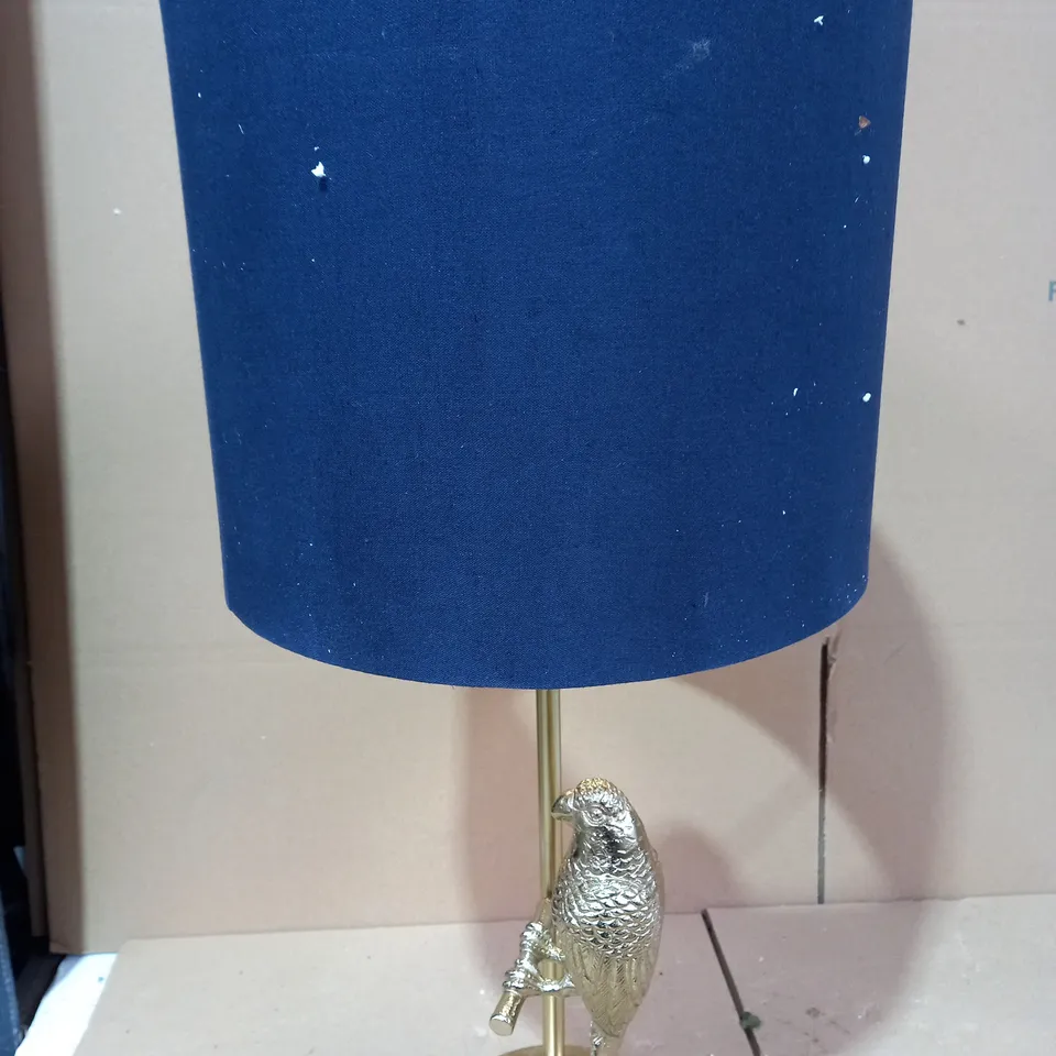 ALISON CORK PARROT TABLE LAMP -- GOLD 