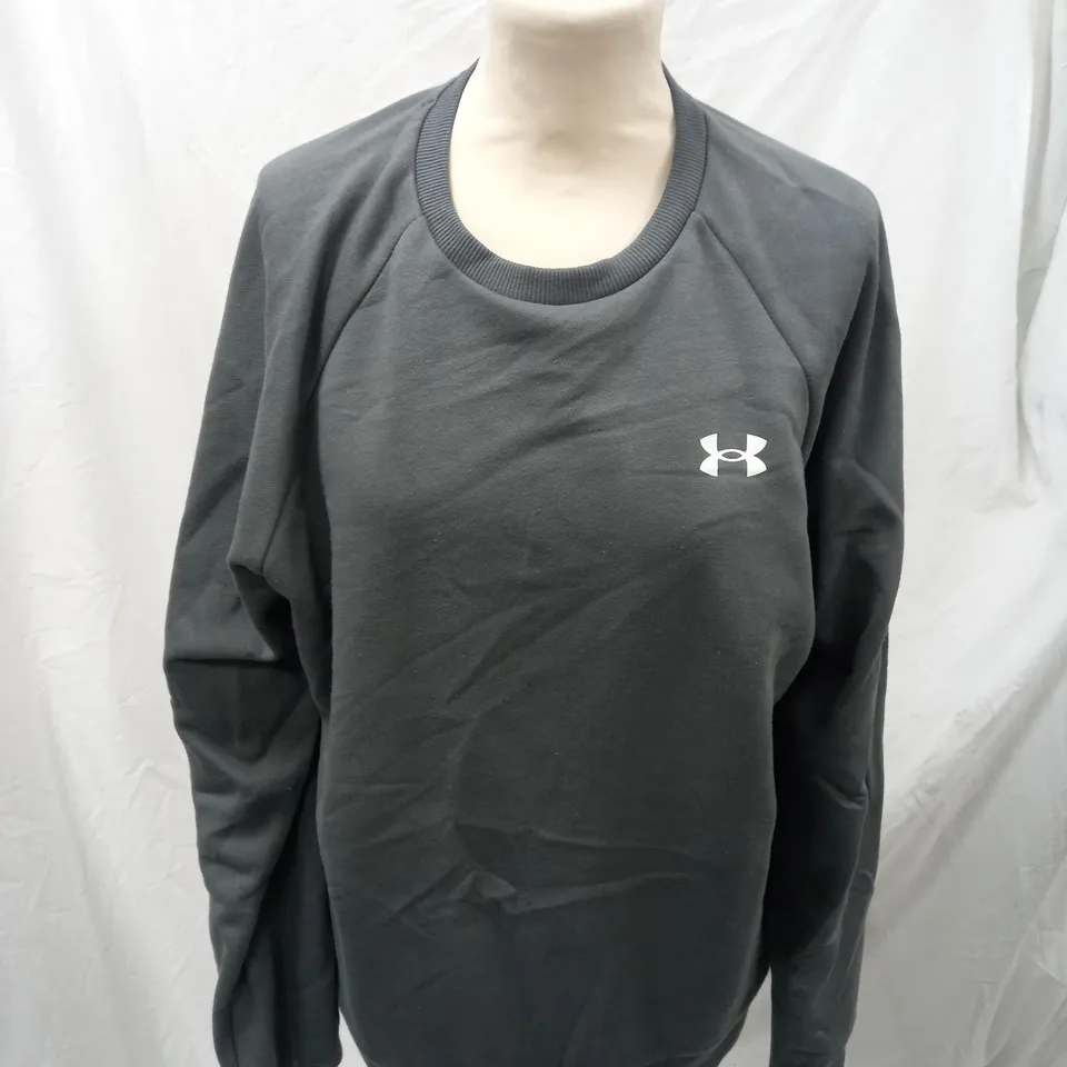 GREY UNDER ARMOUR MENS JUMPER - SIZE S