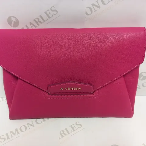GIVENCHY ANTIGONA FUCHSIA ENVELOPE CLUTCH BAG
