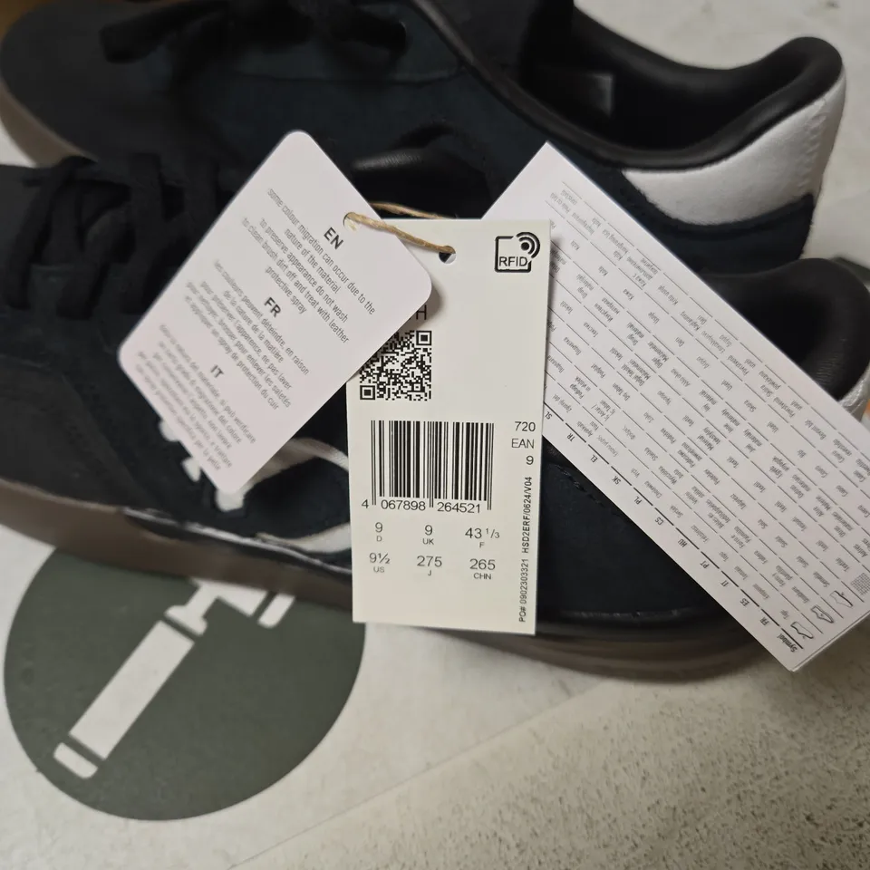ADIDAS SNEAKERS – BLACK, UK 8.5 (US 9.5) – BOXED
