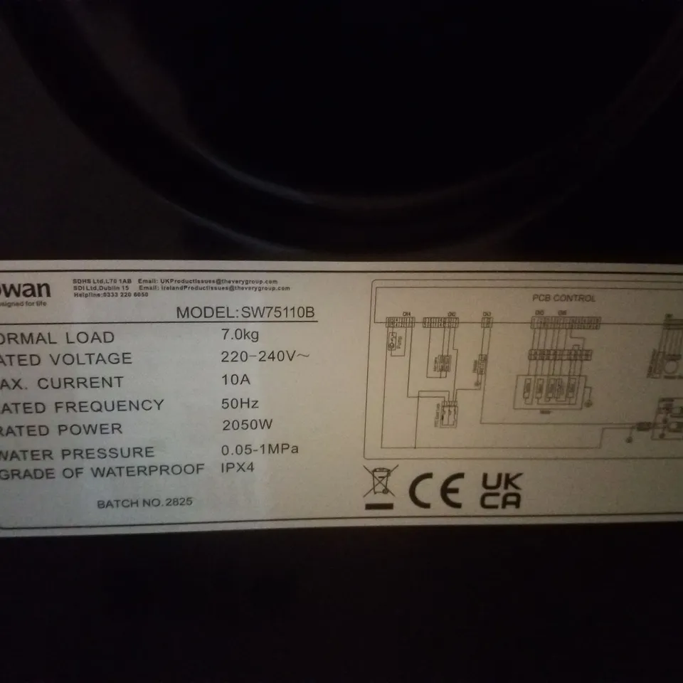 SWAN SW75110B 7KG 1200 SPIN FREESTANDING WASHING MACHINE