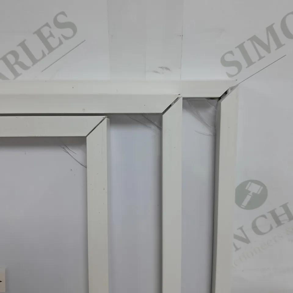 BOXED GEORGE HOME SET OF THREE WHITE PHOTO FRAMES A2 WITHOUT AND A3 WITH MOUNT