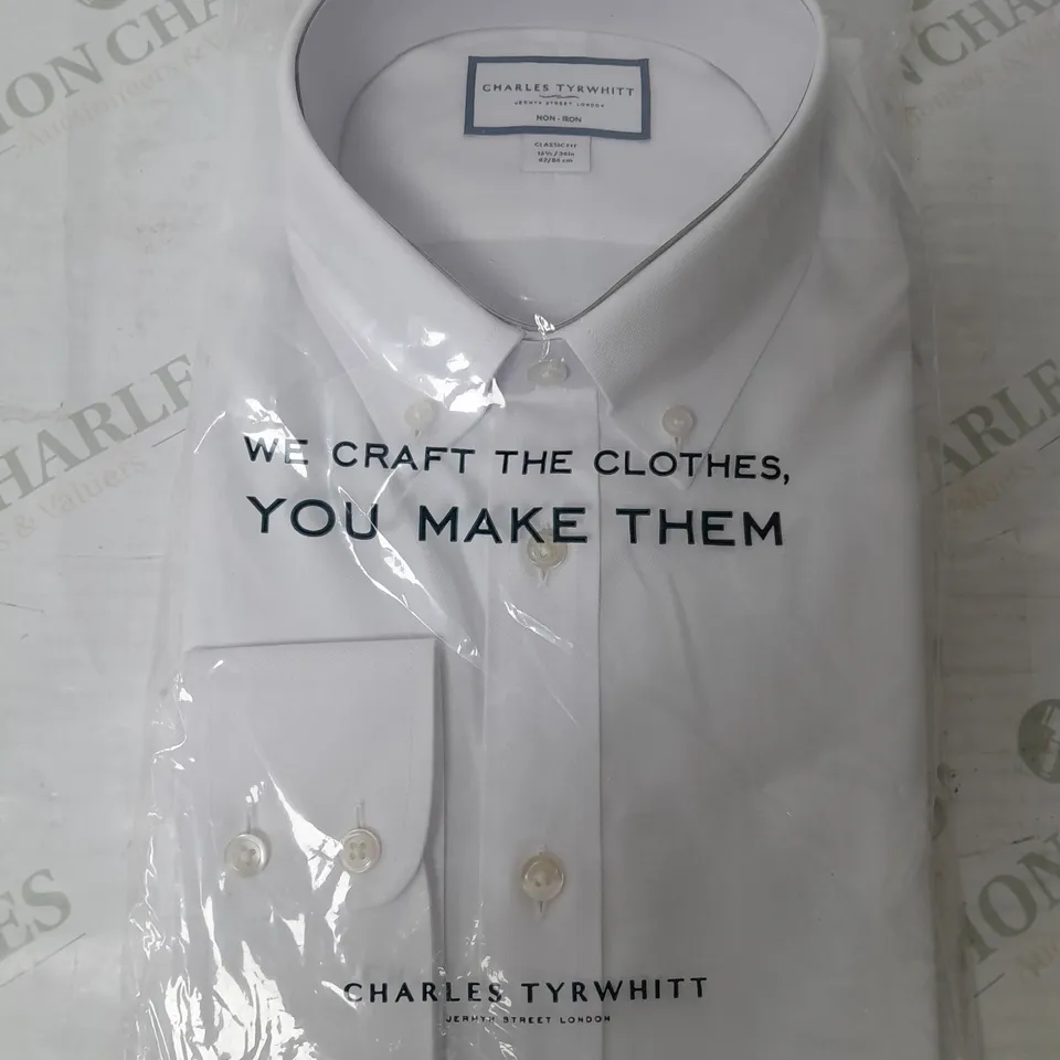 CHARLES TYRWHITT CLASSIC FIT SHIRT IN WHITE - 42/86cm