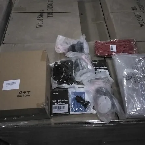 PALLET OF ASSORTED ITEMS INCLUDING 2022 RESCUE CHICKEN CALENDAR, 2022 ZEN CALENDER, 2022 SUNFLOWER CALENDER, WILLIAM SHAKESPEARE COMPLETE WORKS, PHONE CASES, BETLIGHT SELF-ADHESIVE NUMBERS