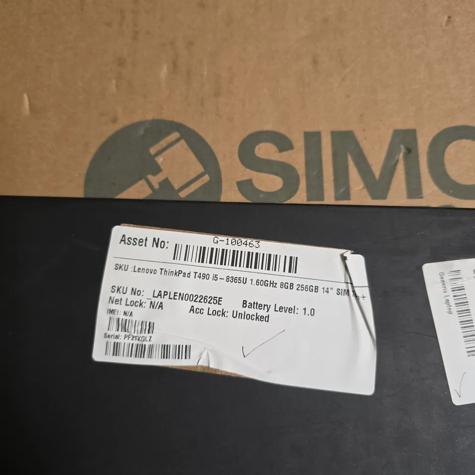 LENOVO THINKPAD T490 LAPTOP – I5-8365U, 8GB RAM, 256GB SSD, 14-INCH – BLACK