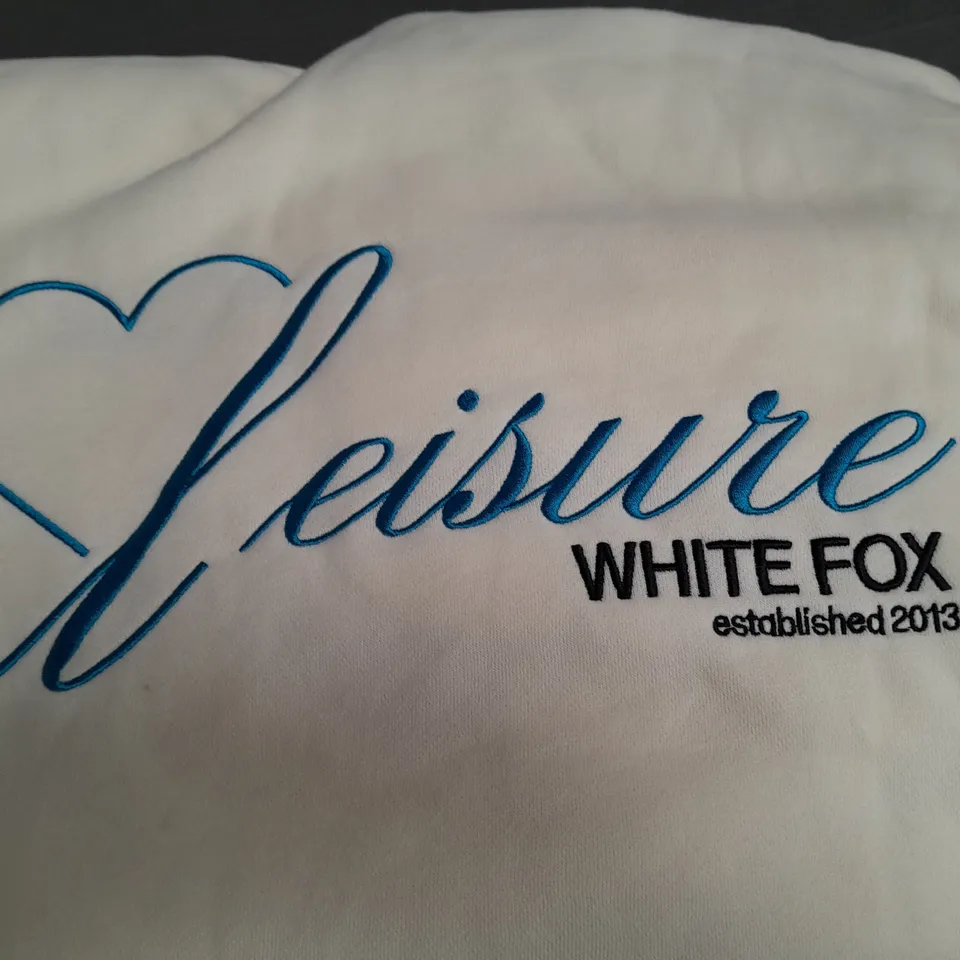 WHITE FOX HEARTS NOT IN IT OVERSIZED HOODIE IN CREAM - M/L