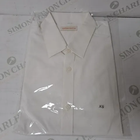 SEALED SET OF 6 BRAND NEW CORPORATIVE STYLE WHITE SHIRTS - XS