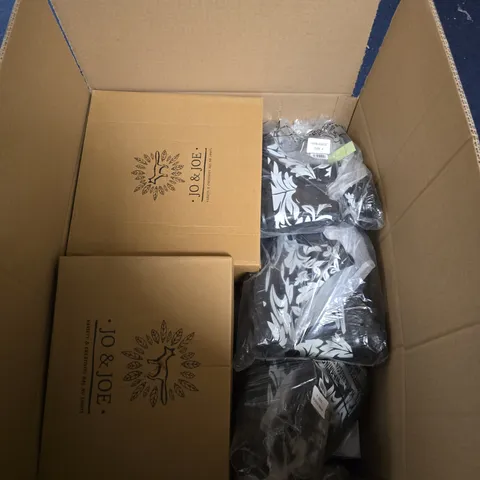 BOX OF APPROXIMATELY 15 ASSORTED PAIRS OF SHOES IN VARIOUS STLYLES , COLOURS AND SIZES