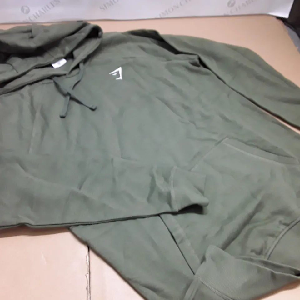 GYMSHARK GREEN HOODIE - M