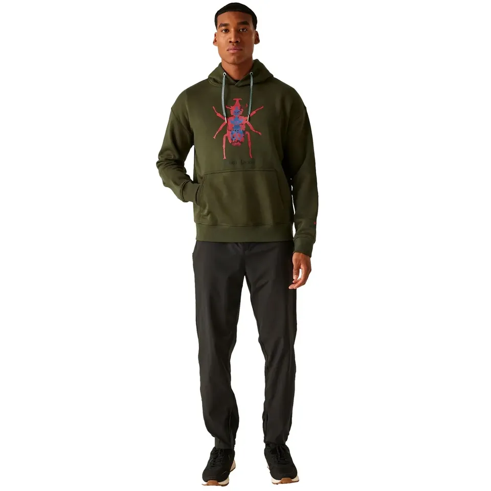 BRAND NEW REGATTA MEN'S MIRAMAS HOODED SWEATSHIRT IN DARK KHAKI SIZE UK 3XL