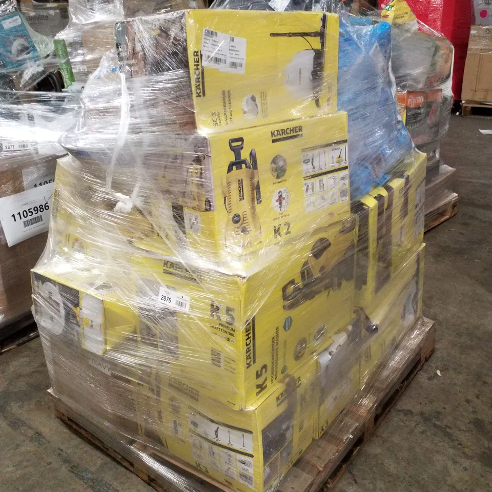 PALLET OF APPROXIMATELY 14 UNPROCESSED RAW RETURN KARCHER GOODS TO INCLUDE;