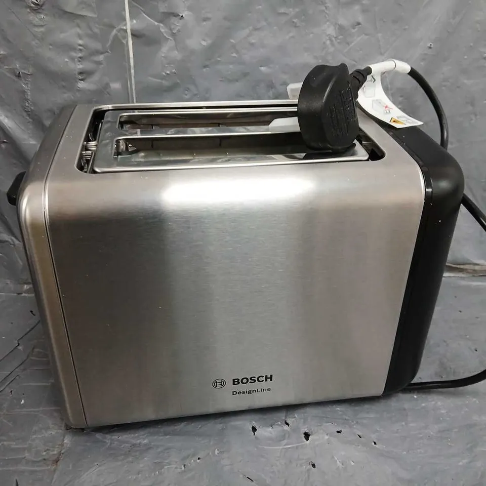 BOXED BOSCH DESIGN LINE TOASTER STAINLESS RRP £35