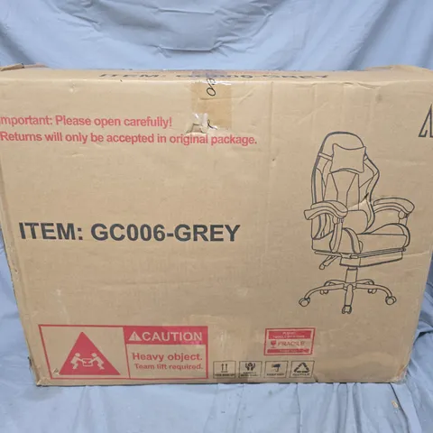 BOXED GC006-GREY OFFICE CHAIR - COLLECTION ONLY
