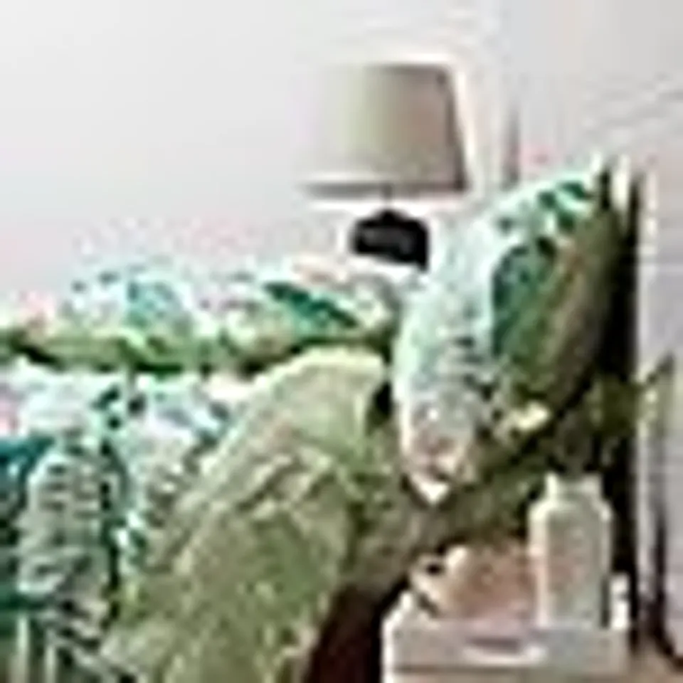 SUPER SOFT BY COZEE HOME PALM PRINT REVERSIBLE 4 PIECE DUVET SET