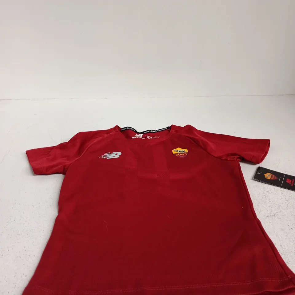 NEW BALANCE AS ROMA FOOTBALL TRAINING JERSEY – RED, MEN'S SB (SMALL)