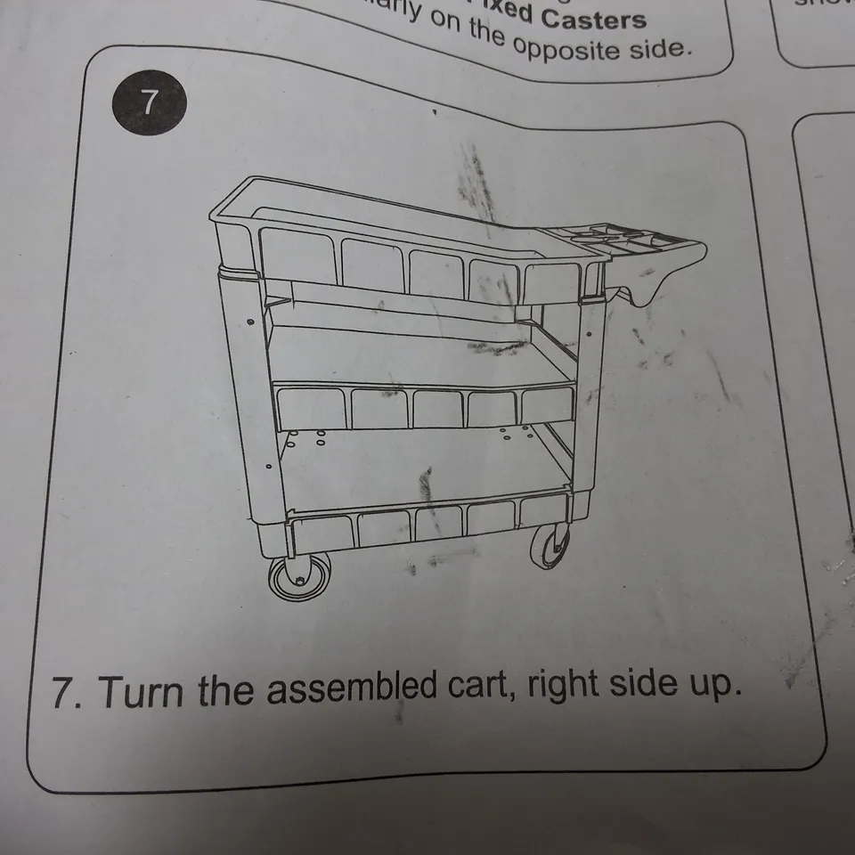 BOXED WHEELED MULTI-SHELVED STORAGE CART