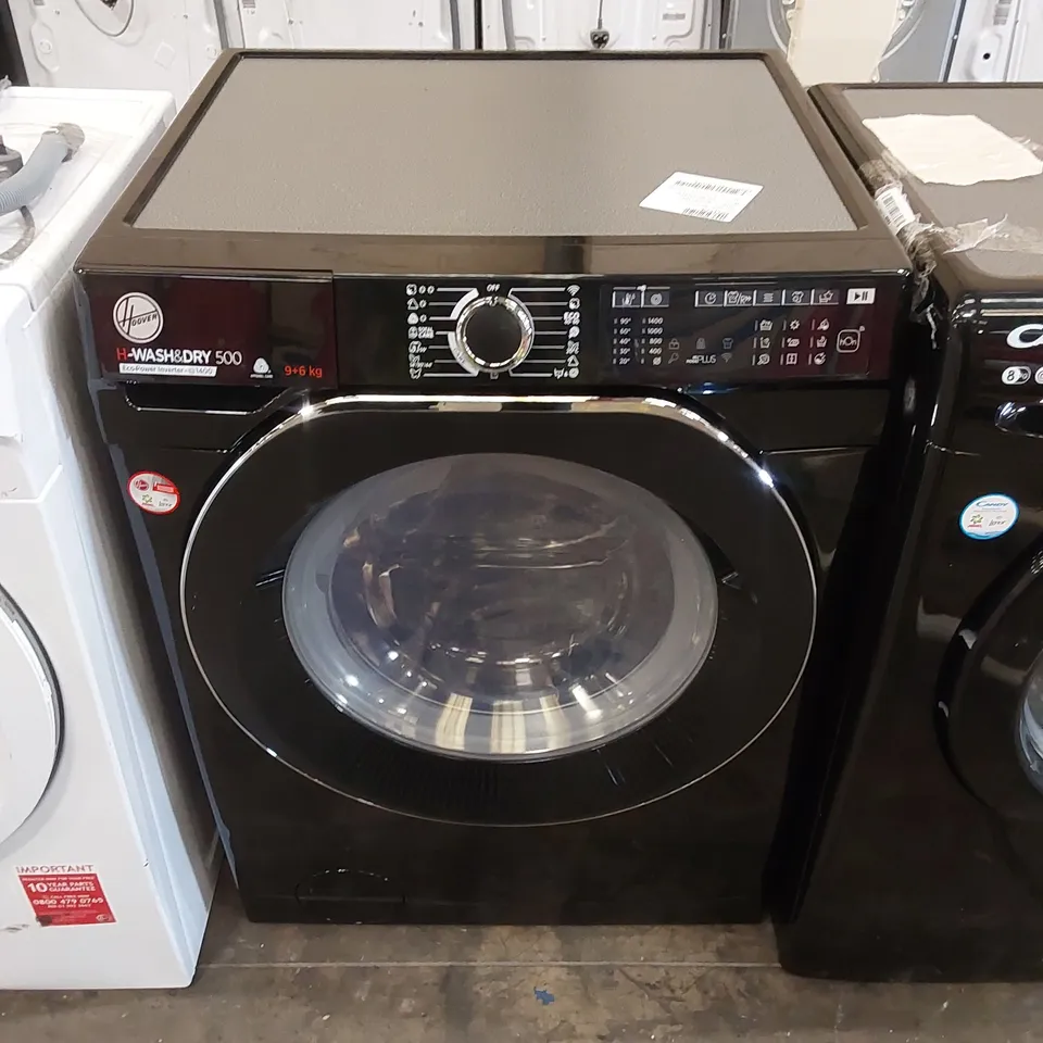 HOOVER H-WASH&DRY 500 FREESTANDING WASHER DRYER IN BLACK, MODEL: HD496AMBCB