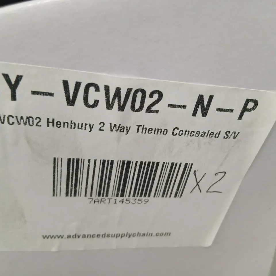 VCW02 HENBURY 2-WAY THERMOSTATIC CONCEALED SHOWER VALVE – BOXED
