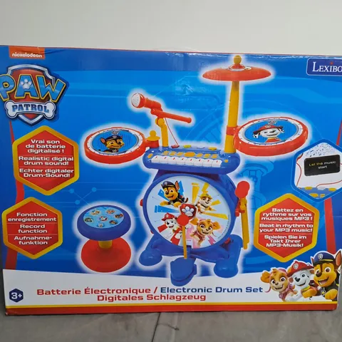 BOXED AND SEALED PAW PATROL ELECTRONIC DRUM SET 