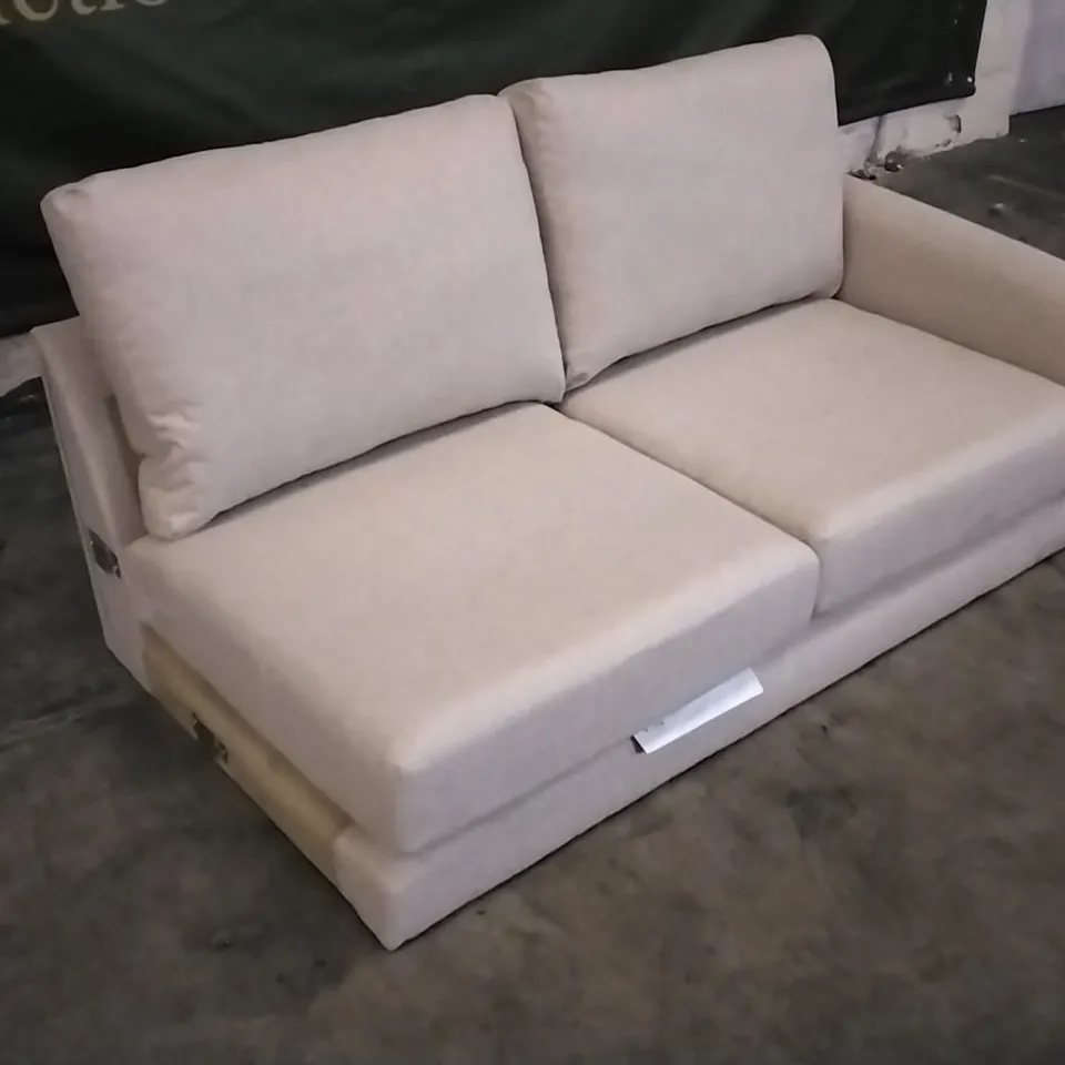 QUALITY BRITISH DESIGNER CREAM FABRIC CORNER GROUP SOFA SECTION 
