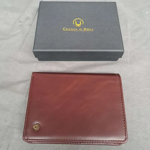 BOXED CRONUS & RHEA LEATHER WALLET IN BROWN