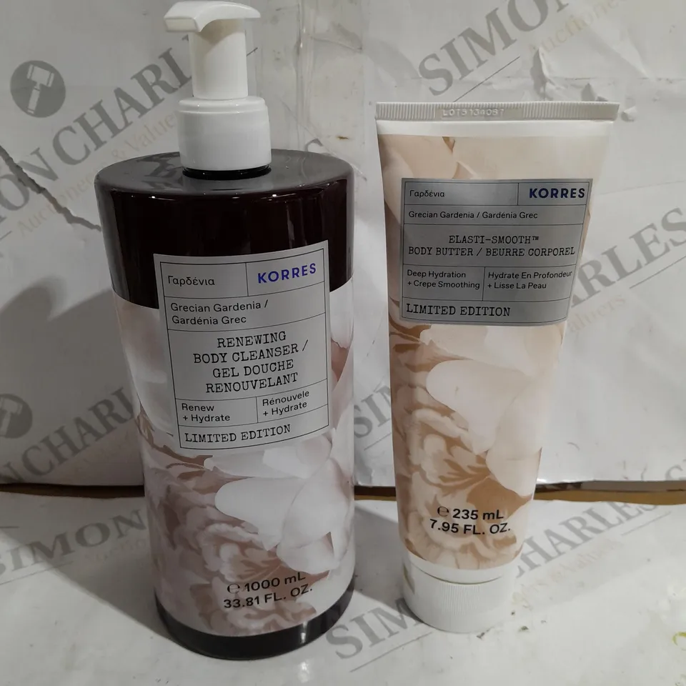 KORRES GRECIAN GARDENIA LIMITED EDITION BODY BUTTER & BODY CLEANSER