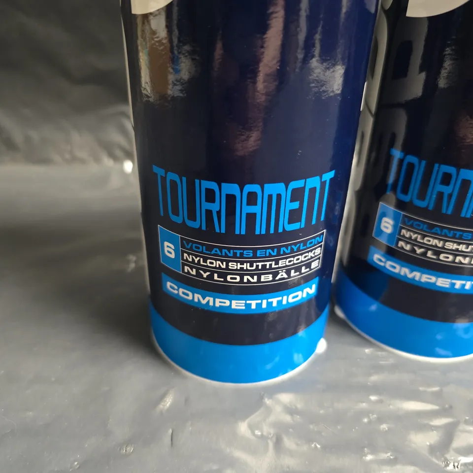 BABOLAT TOURNAMENT NYLON SHUTTLECOCKS – 2 TUBES, SPEED MEDIUM, YELLOW