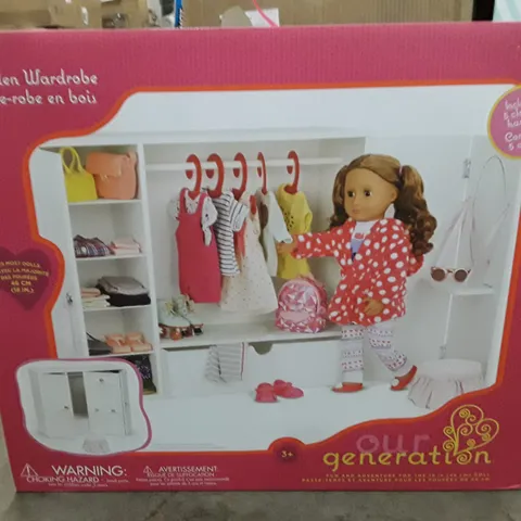 OUR GENERATION WOODEN WARDROBE