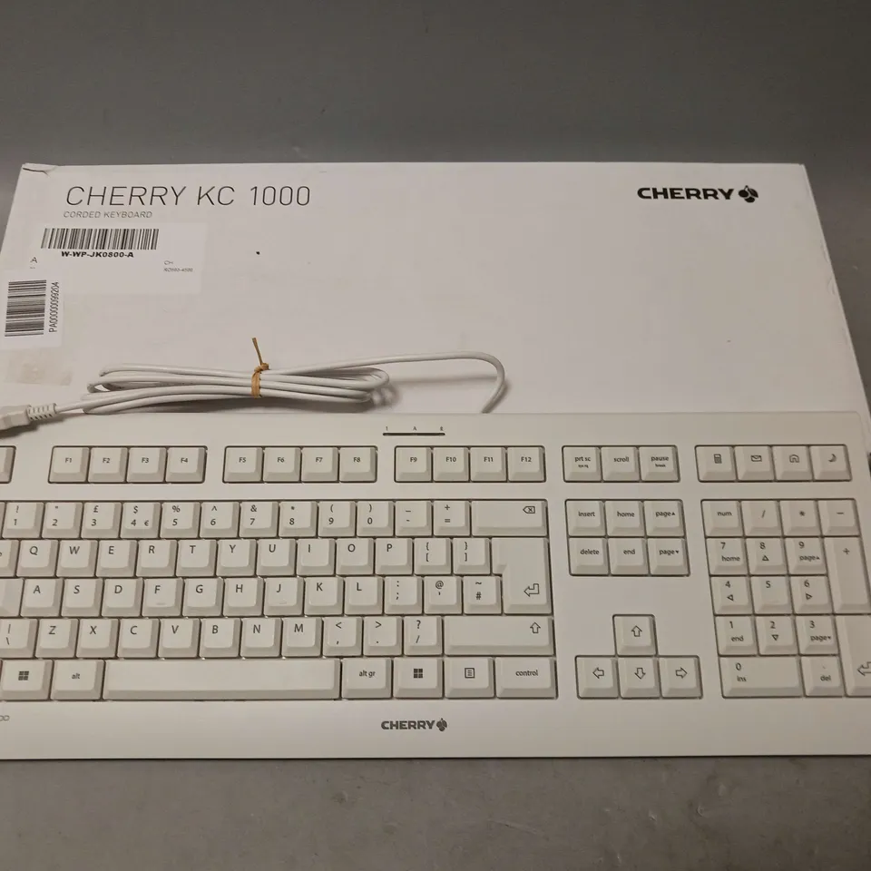 CHERRY KC 1000 WIRED KEYBOARD WHITE