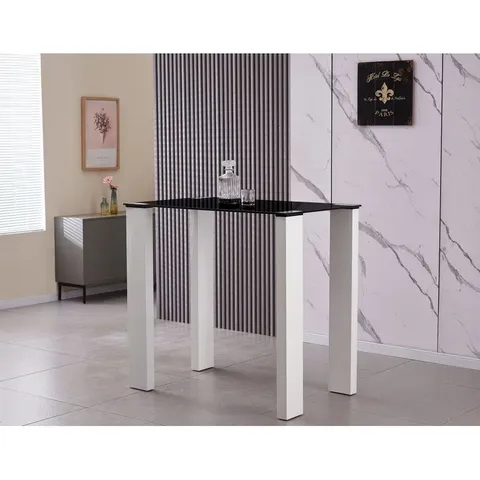BOXED ATONYA 110cm DINING TABLE - BLACK (1 BOX)