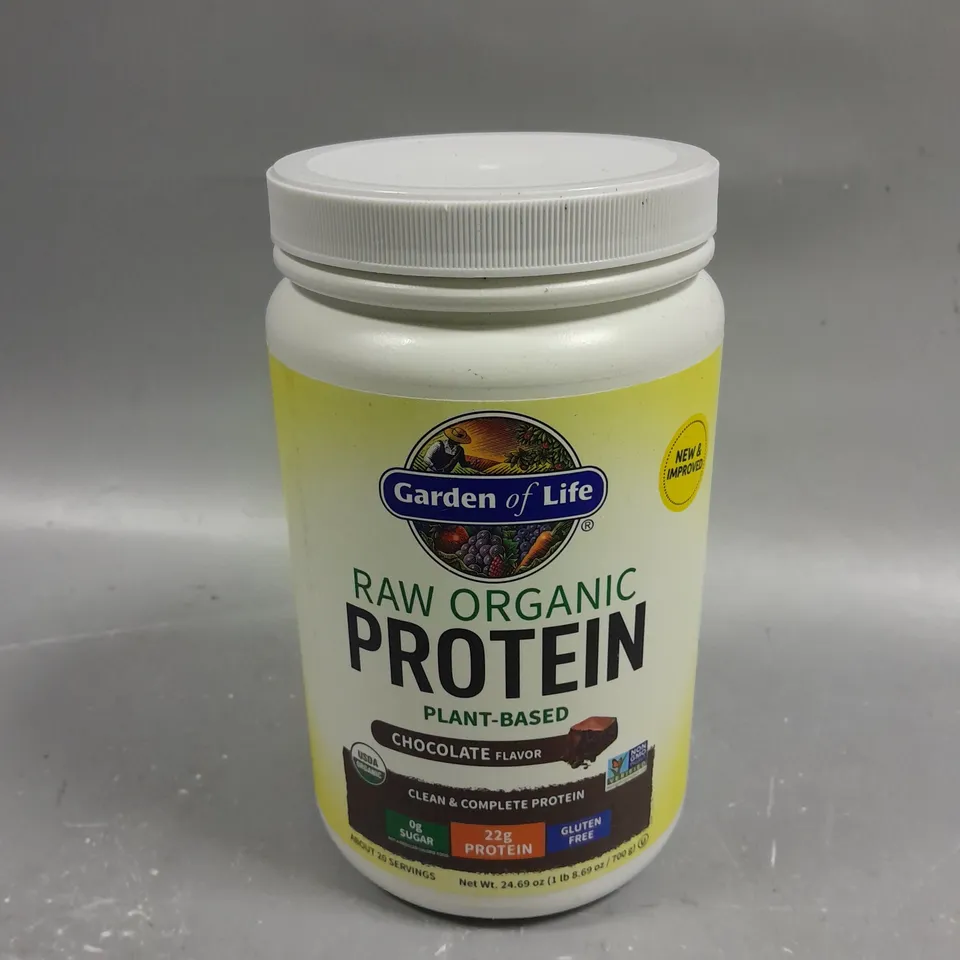 SEALED GARDEN OF LIFE RAW ORGANIC PLANT BASED PROTEIN - 700G - CHOCOLATE 