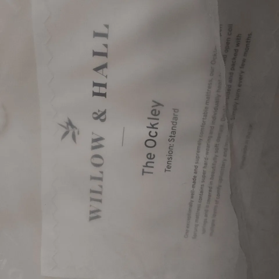 QUALITY BAGGED THE OCKLEY 3' SINGLE MATTRESS 