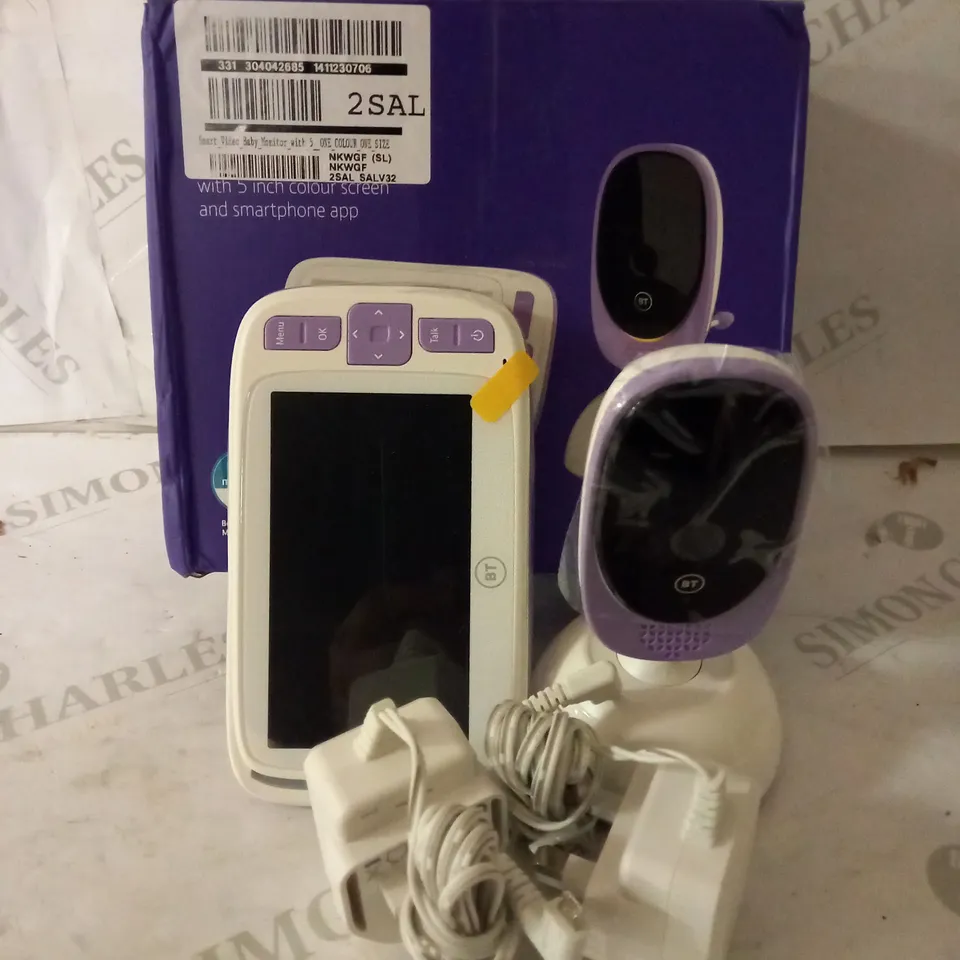BT SMART VIDEO BABY MONITOR RRP £149.99